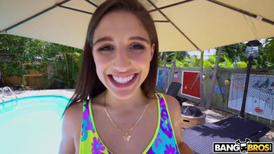 Big-ass doll Abella Danger gets some fuck in the swimming pool