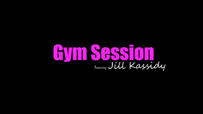 Jill Kassidy trains her core muscles being doggy banged in the gym