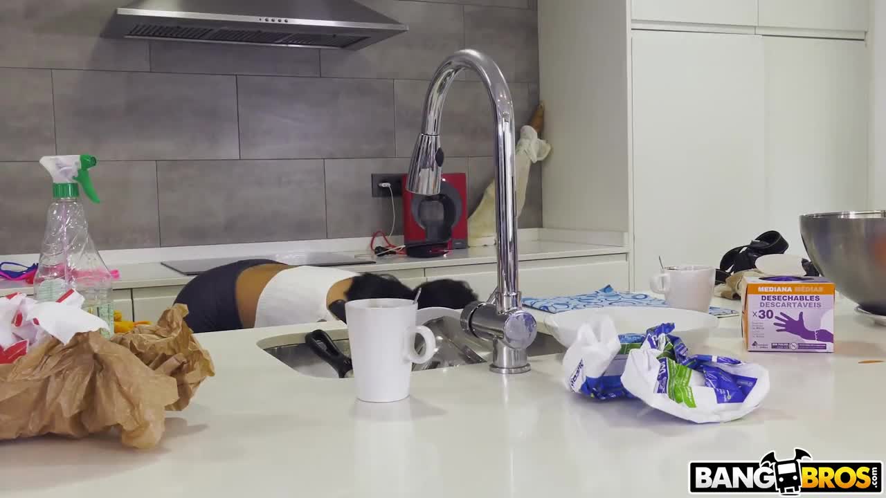 Watch Big-ass Latina babe Canela Skin has anal cleaning in the kitchen Full. Duration: 05:00 | ePornBabe.