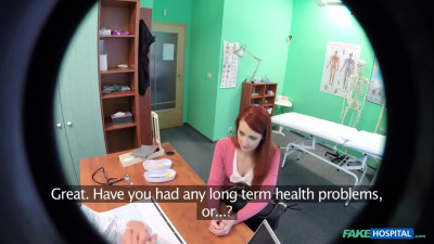 Pervy doctor licked ginger babe's pussy after ChekUp