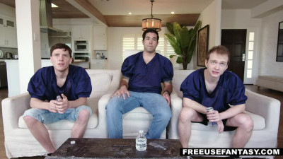 Brunette hoe shared with 3 cocks in wild orgy - Team Skeet
