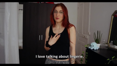 Trish Collins puts on new lingerie and gets horny