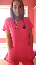 Nurse JOI showing off her body