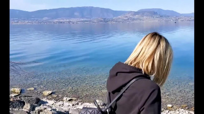 Ideal blonde fucks by the lake