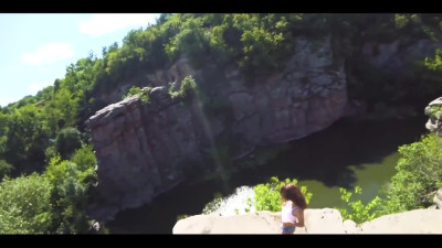 Amateur hottie sucks Cock Outdoor and Fucks during mountain trip
