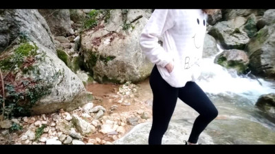 Naughty chick begs guy to fuck her quick in the forest - Amateur POV Porn