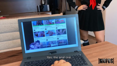 Sweet babe in cosplay uniform obsessed with anal - Mofos Porn