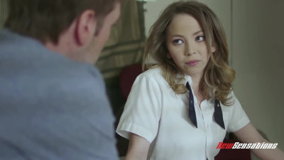 Flirty babe Angel Smalls needs hard joystick after school - New Sensations