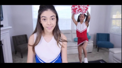 Tiny Latins ride stepbro's cock in cheerleader uniform - Free POV Porn