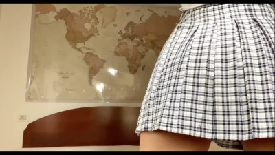 Greedy Anita Ice in school uniform is hungry for a dick in her anal