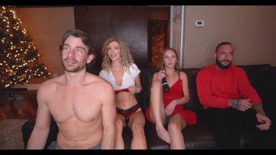 Horny bitches ride cocks after massage in amateur 4some