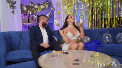 Busty bitch with big ass fucks with Stud on a New Year party