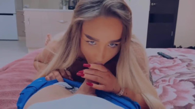 POV quickie with Russian stepsister in doggy style