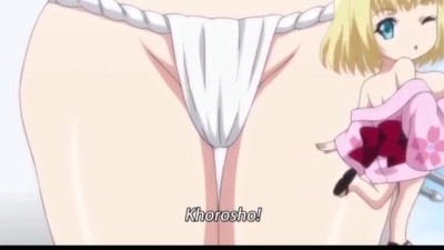 Busty hentai girl gets creampied during outdoor sex