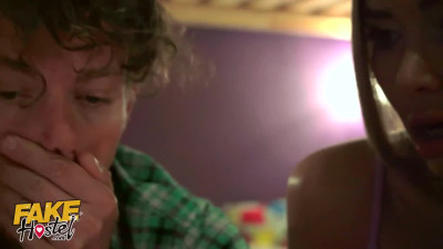 College students can't help but fucking stranger's big cock - Fake Hotel