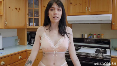 Teen girl with nice big boobs spreads her legs for stepdaddy & enjoys sex in POV