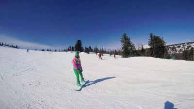 Exciting fucking in the snowy forest with hot blonde girlfriend