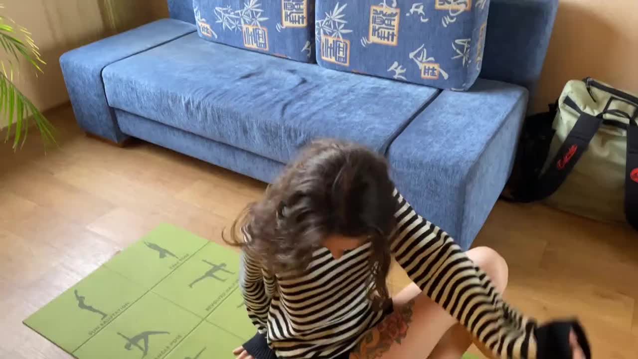 Watch Morning pussy fingering on yoga mat Full. Duration: 07:45 | ePornBabe.