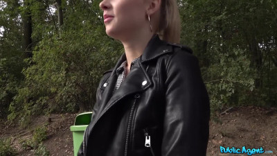 Czech babe picked up from the street and fucked in the forest