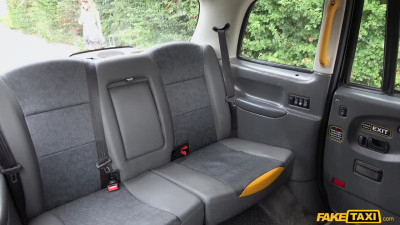 Driver fucks cute passenger on the backseat of his cab