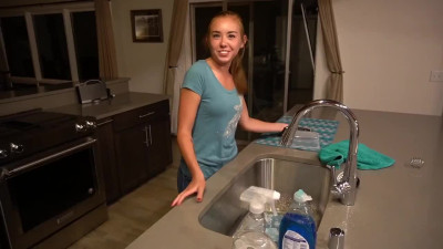 While the husband is away, persuaded his wife to blowjob