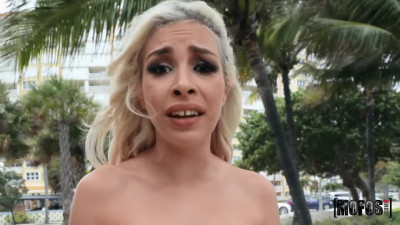 Big-ass Blondie starts with Car Blowjob and gets Doggy Fucked in POV