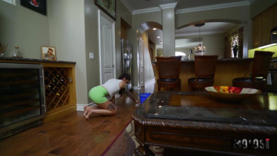 Slender brunette girl w tattoos & Pretty face rides cock in POV and shows her feet