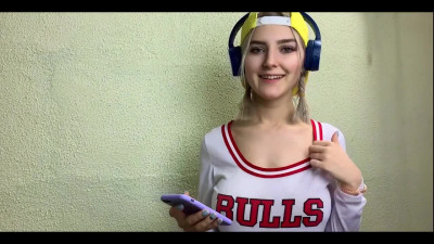 Russian babe Eva Elfie prefers to suck big cock instead of sweet candy