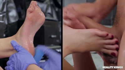 Kimmy Granger shows her sexy feet and gets Hard cock in various positions