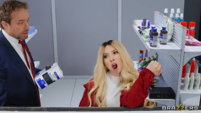 Teenage girl shows her gaping hole and gets Doctor's big cock inside