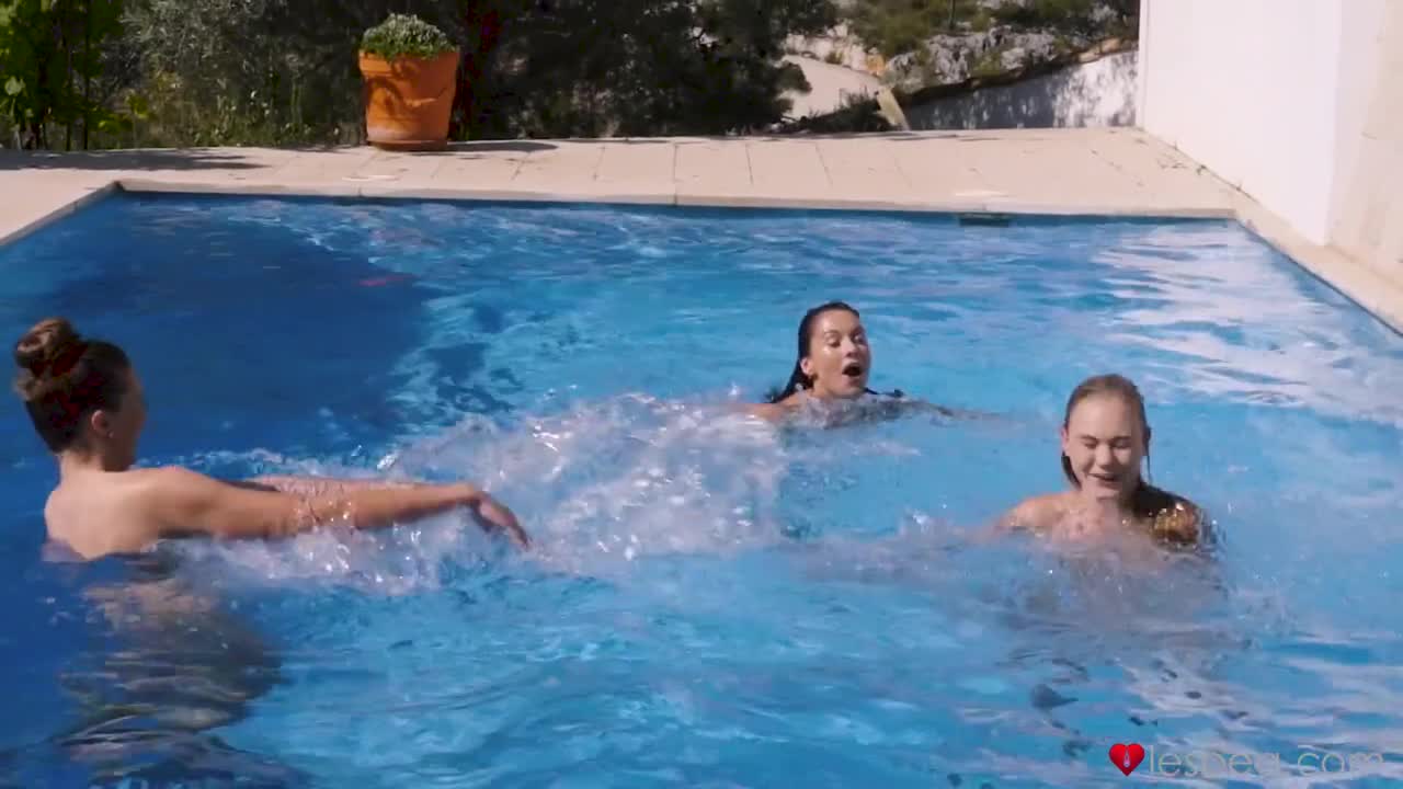 Watch Sexy teens with small tits swim in the pool and enjoy lesbian threesome Full. Duration: 07:59 | ePornBabe.