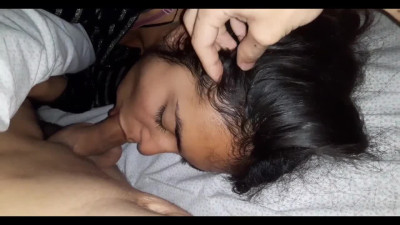 Latina amateur does a blowjob POV and swallows cum in the end