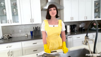 Adorable housewife Jane Dove makes her stepson happy by fucking him