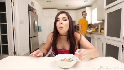 Babe needs some extra milk to her cornflakes