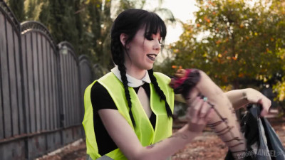 Goth Asian babe prefers femdom