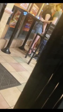 Young couple enjoy kissing and fingering in public café - Real Voyeur