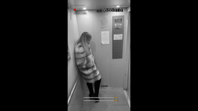 Russian blonde is fucked by elevator mechanic without condom
