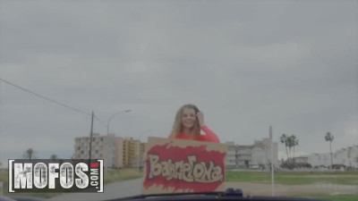 Curly girl sucks and fucks w stranger in Public. Perfect Outdoor POV