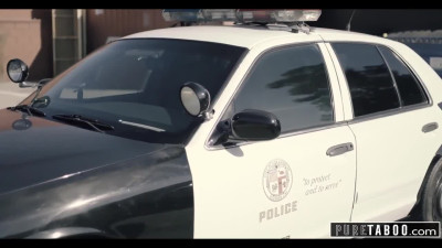 Lesbian-COP seduced suspect girl and licked her pussy in various positions