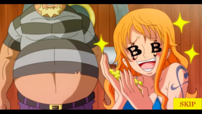 Busty Nami fucks to get more money - Hentai