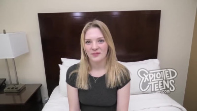 This nervous 18 year old teen is practically a virgin.