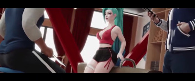 League of Legends hero Seraphine gets double penetrated and loaded with cum