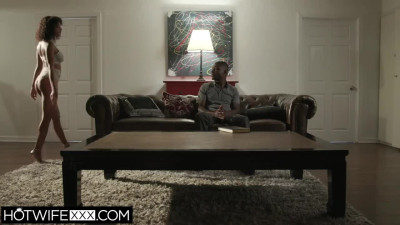 Black couple has an incredible and passionate sex on the bed.