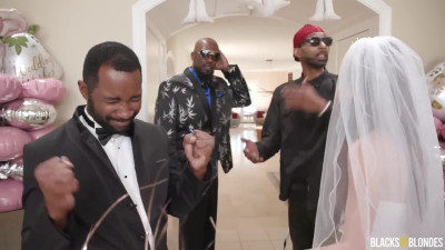 Slim Teen Bride Relishes 5 BBCs In a Gonzo Interracial Gangbang To Forget About the Failed Wedding