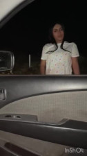 Sexy Latina loves to get creampied in car
