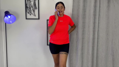 Stepsisters are having sex with a gym instructor