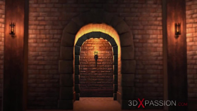 3D Orc with a Monster Cock fucks a Blonde in a Sex Dungeon