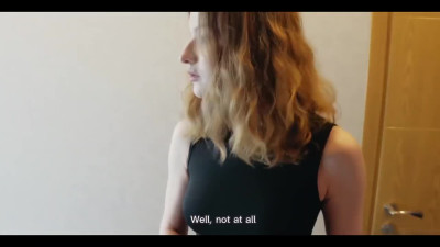 Russian slut cheats on her husband because his big dick friend has more money