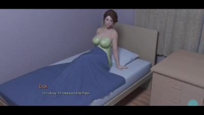 Cute-faced brunette sucks fat cock in POV porn cartoon
