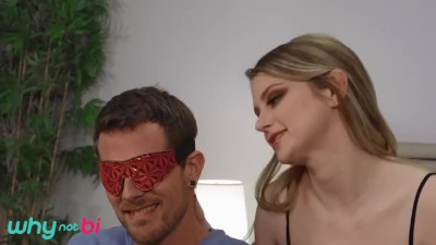 Busty Bunny Colby tricks her BF into Bisexual MMF with a DILF